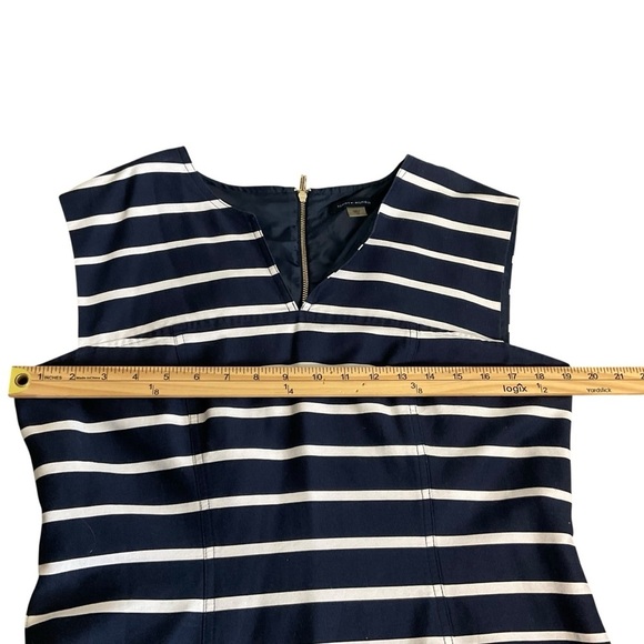 Tommy Hilfiger Navy and Yellow Striped Midi Dress - Picture 7 of 9
